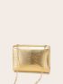 Metallic Square Bag Flap Mini Funky