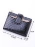 Genuine Leather Crocodile Embossed Small Wallet Funky Snap Button