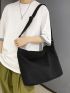 Minimalist Hobo Bag Oversized Black