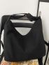 Minimalist Hobo Bag Oversized Black