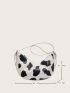 Cow Print Hobo Bag Medium Adjustable Strap Preppy