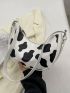 Cow Print Hobo Bag Medium Adjustable Strap Preppy