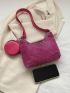 Rhinestone Decor Hobo Bag With Coin Purse For Party