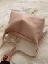 Minimalist Hobo Bag Large Capacity Pink