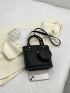 Minimalist Bucket Bag Black With Coin Purse Elegant