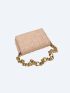 Quilted Square Bag Chain PU For Daily Life