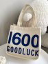 Small Shopper Bag Letter & Number Graphic