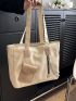 Medium Shopper Bag Pocket & Chain Decor