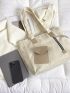 Medium Shopper Bag Pocket & Chain Decor