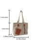 Pocket Front Shopper Bag Chain Decor