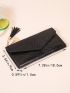 Crocodile Embossed Long Wallet Heart & Tassel Decor Trifold