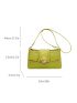 Crocodile Embossed Square Bag With Adjustable Strap