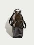 Medium Shoulder Tote Bag Minimalist Solid Color