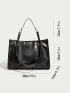 Medium Shoulder Tote Bag Minimalist Solid Color