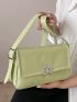 Medium Square Bag Fashionable Solid Color Flap Design