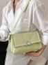 Medium Square Bag Fashionable Solid Color Flap Design