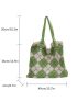 Argyle Pattern Crochet Bag Vacation