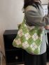 Argyle Pattern Crochet Bag Vacation