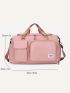 Letter Graphic Travel Bag Pink For Gym Sport Travel