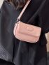 Letter Graphic Square Bag Mini Flap Pink