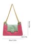 Colorblock Square Bag Medium Chain Strap Flap