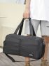 Letter Graphic Travel Bag Medium Black