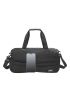 Letter Graphic Travel Bag Medium Black