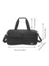 Letter Graphic Travel Bag Medium Black