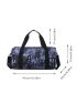 Letter Graphic Travel Bag Double Handle Medium