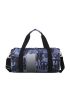 Letter Graphic Travel Bag Double Handle Medium