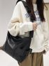 Minimalist Hobo Bag Medium Black Unisex