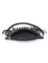 Medium Waist Bag Solid Color Fringe Decor