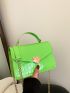 New Green Alligator Pattern Heart Shaped Buckle Chain Shoulder Strap Women's Handbag