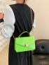 New Green Alligator Pattern Heart Shaped Buckle Chain Shoulder Strap Women's Handbag