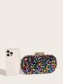 Colorful Box Bag Sequins Decor Glamorous For Party