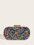 Colorful Box Bag Sequins Decor Glamorous For Party