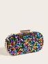 Colorful Box Bag Sequins Decor Glamorous For Party