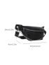 Fashion Casual Universal Solid Color Crocodile Chain Crossbody Chest Bag Fanny Pack