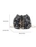 New European And American Niche Light Luxury Flash Piece Chain Banquet Girl Crossbody Bucket bag