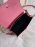 Mini Square Bag Pink Fashionable Flap For Summer