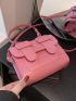 Mini Square Bag Pink Fashionable Flap For Summer