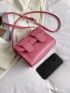 Mini Square Bag Pink Fashionable Flap For Summer