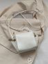 Mini Square Bag White Flap For Daily