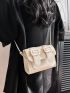 Mini Square Bag Beige Fashionable Flap For Daily