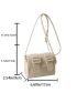 Mini Square Bag Beige Fashionable Flap For Daily