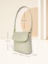 Mini Square Bag Beige Flap Top Handle For Daily & Work