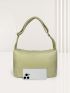 Medium Square Bag Green Fashionable Top Handle For Daily