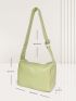 Medium Square Bag Green Fashionable Top Handle For Daily