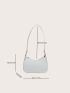 Mini Crocodile Embossed Hobo Bag White Top Handle For Daily