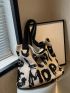 Letter Graphic Crochet Bag Vacation